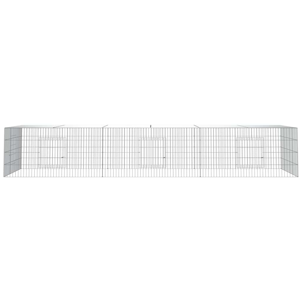 vidaXL Κλουβί Κουνελιών 3 Πάνελ 325x109x54 εκ. από Γαλβανισμένο Σίδερο