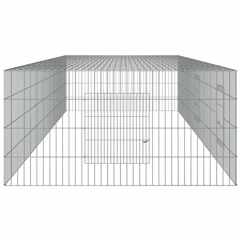 vidaXL Κλουβί Κουνελιών 3 Πάνελ 325x109x54 εκ. από Γαλβανισμένο Σίδερο