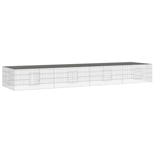 vidaXL Κλουβί Κουνελιών 4 Πάνελ 433x109x54 εκ. από Γαλβανισμένο Σίδερο