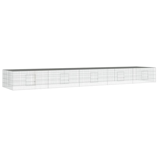 vidaXL Κλουβί Κουνελιών 5 Πάνελ 541x109x54 εκ. από Γαλβανισμένο Σίδερο