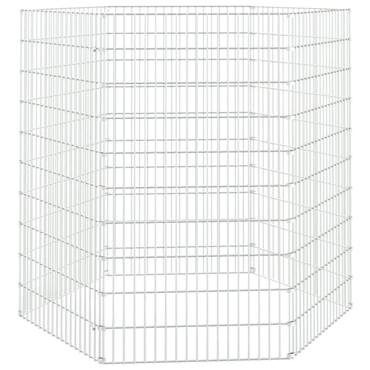 vidaXL Περίφραξη Ζώων Ελεύθερης Βοσκής 6 Πάνελ 54x100 εκ. Γαλβ. Σίδερο