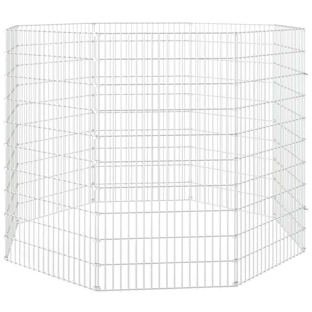 vidaXL Περίβλημα Ζώων Ελεύθερης Βοσκής 8 Πάνελ 54x100 εκ. από Γαλβανισμένο Σίδερο