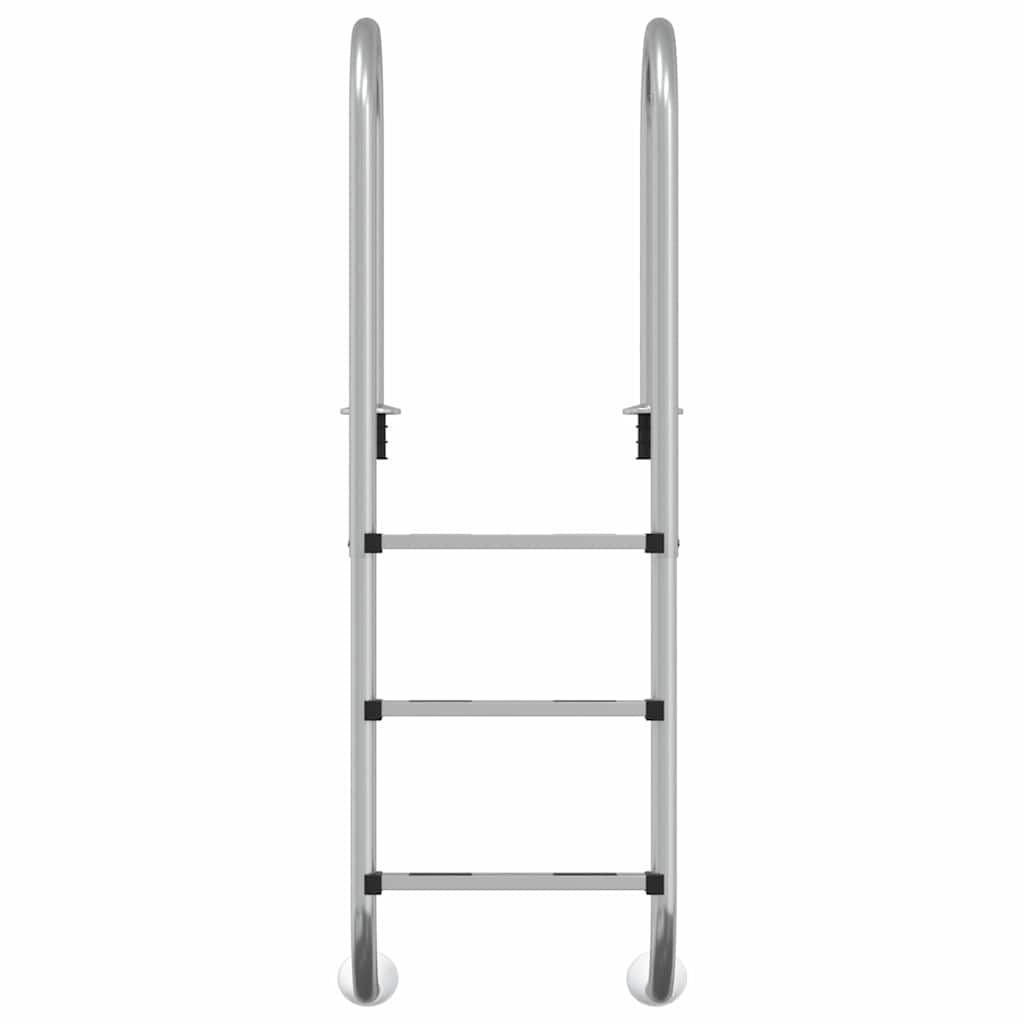 vidaXL Σκάλα Πισίνας 54 x 38 x 158 εκ. από Ανοξείδωτο Ατσάλι