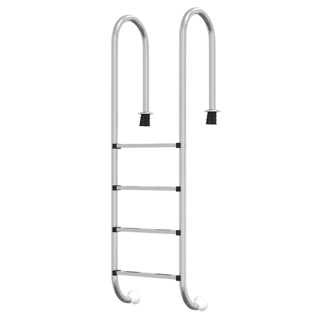vidaXL Σκάλα Πισίνας 54 x 38 x 184,5 εκ. από Ανοξείδωτο Ατσάλι 304