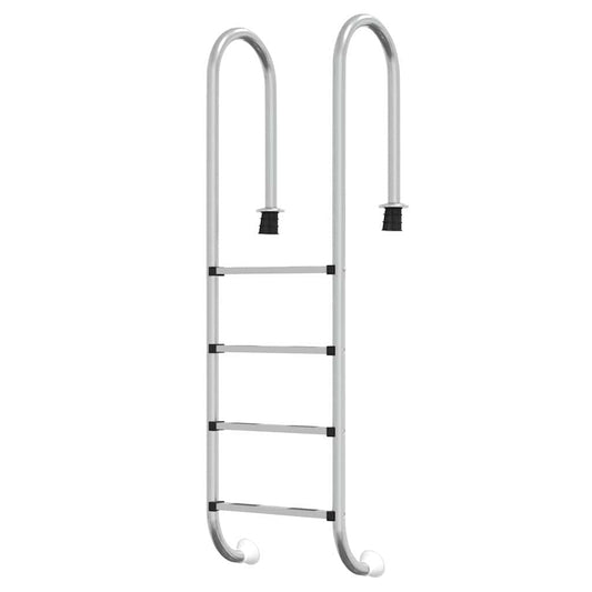 vidaXL Σκάλα Πισίνας 54 x 38 x 184,5 εκ. από Ανοξείδωτο Ατσάλι 304