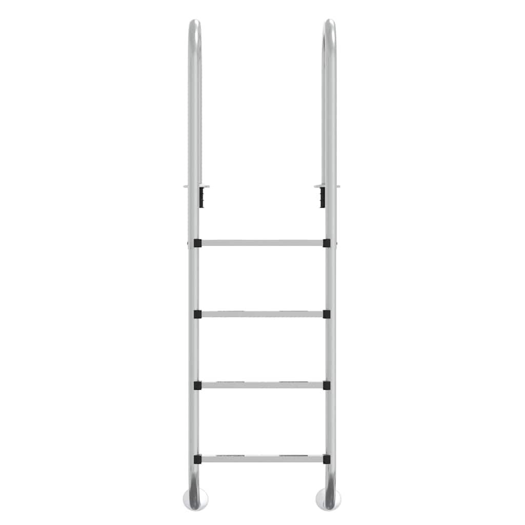vidaXL Σκάλα Πισίνας 54 x 38 x 184,5 εκ. από Ανοξείδωτο Ατσάλι 304
