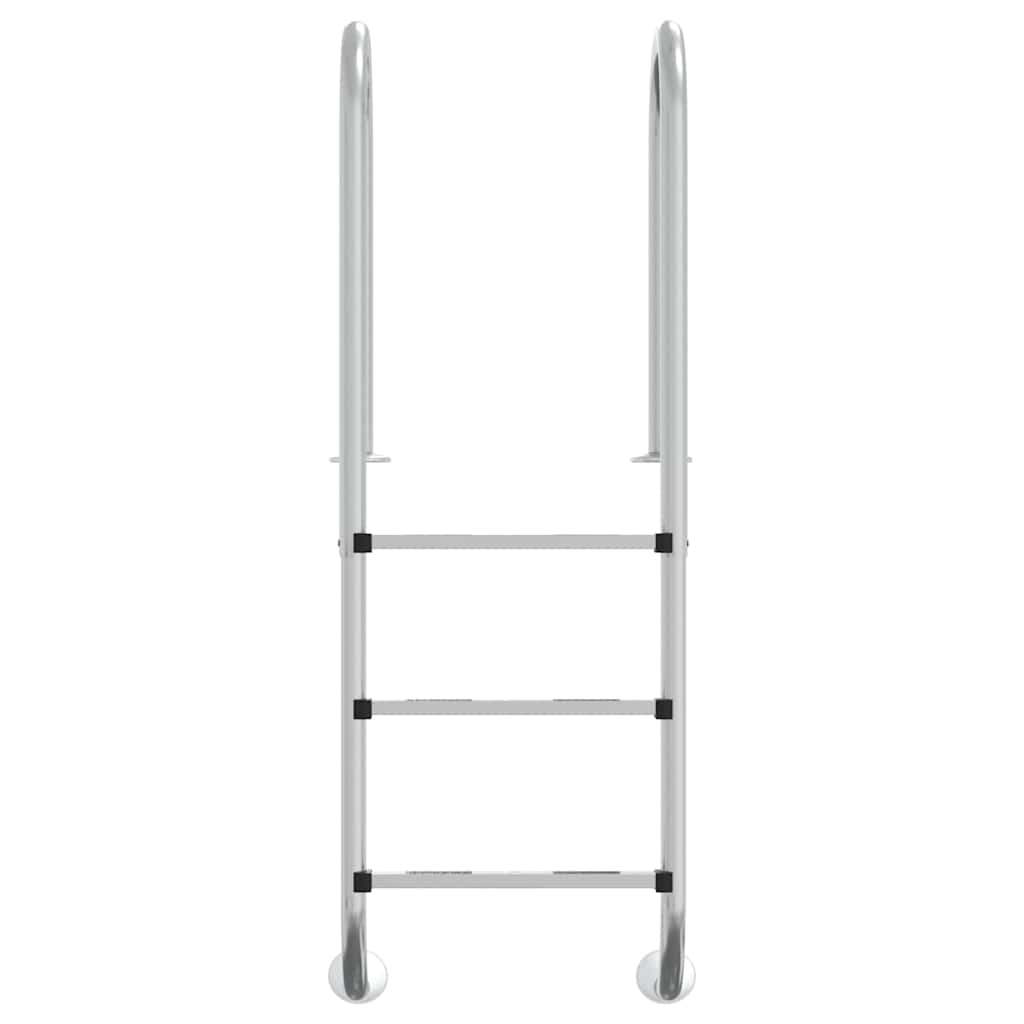 vidaXL Σκάλα Πισίνας 54 x 38 x 158 εκ. από Ανοξείδωτο Ατσάλι