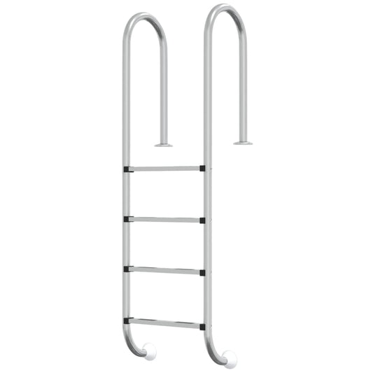 vidaXL Σκάλα Πισίνας 54 x 38 x 184,5 εκ. από Ανοξείδωτο Ατσάλι 304
