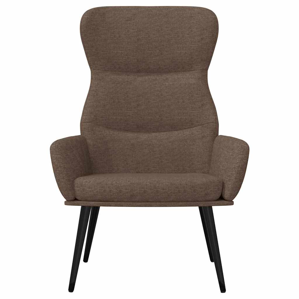 vidaXL Πολυθρόνα Relax Taupe Υφασμάτινη με Σκαμπό