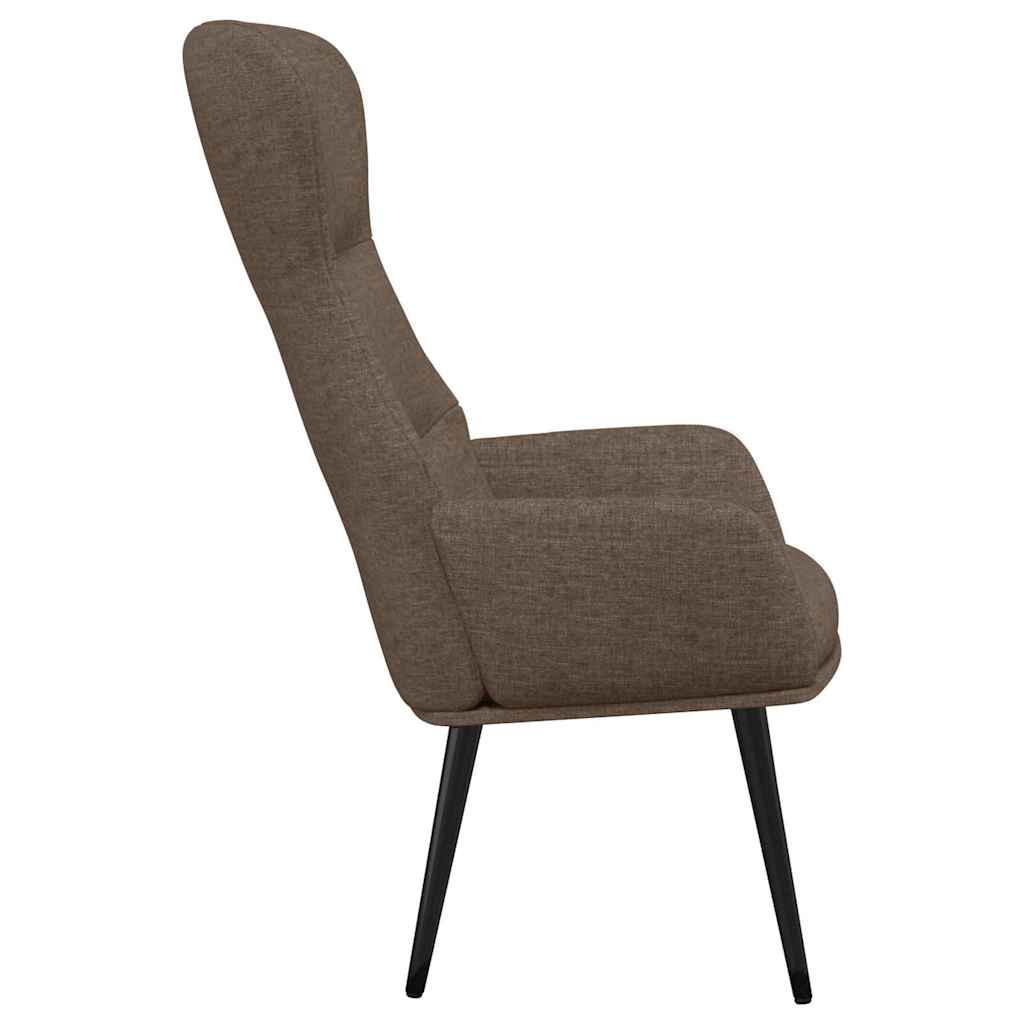 vidaXL Πολυθρόνα Relax Taupe Υφασμάτινη με Σκαμπό