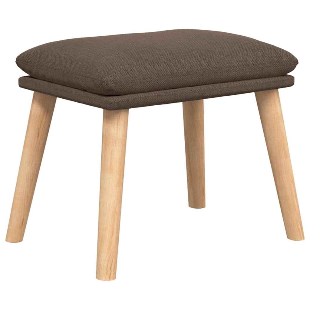 vidaXL Πολυθρόνα Relax Taupe Υφασμάτινη με Υποπόδιο