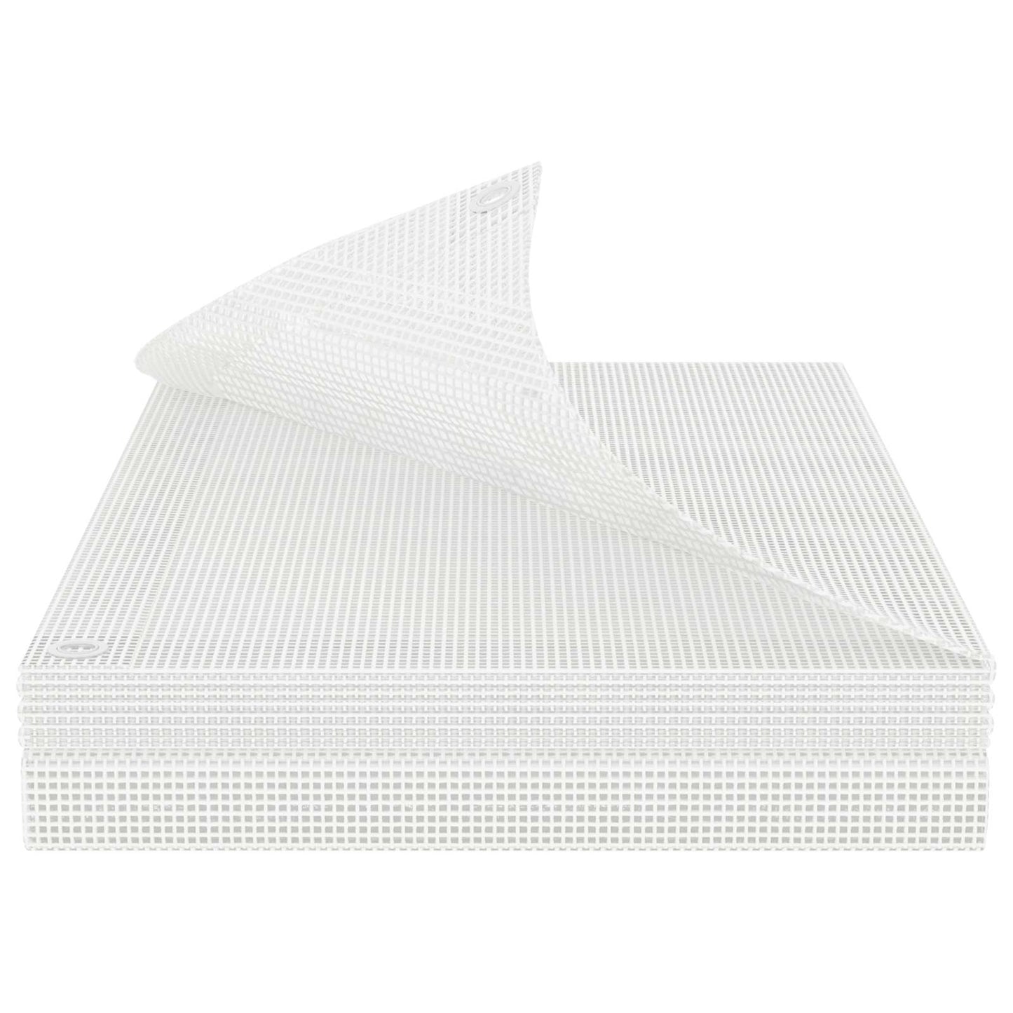 vidaXL Μουσαμάς με Ύφανση Leno Λευκός 6x6 μ. 140 γρ./μ²