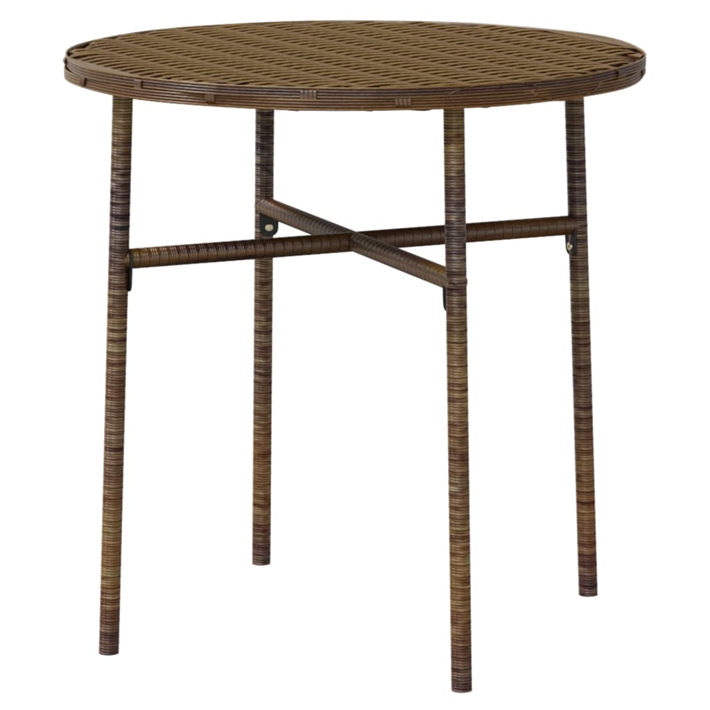 vidaXL Σετ Τραπεζαρίας Κήπου 3 Τεμαχίων Καφέ από Συνθετικό Ρατάν