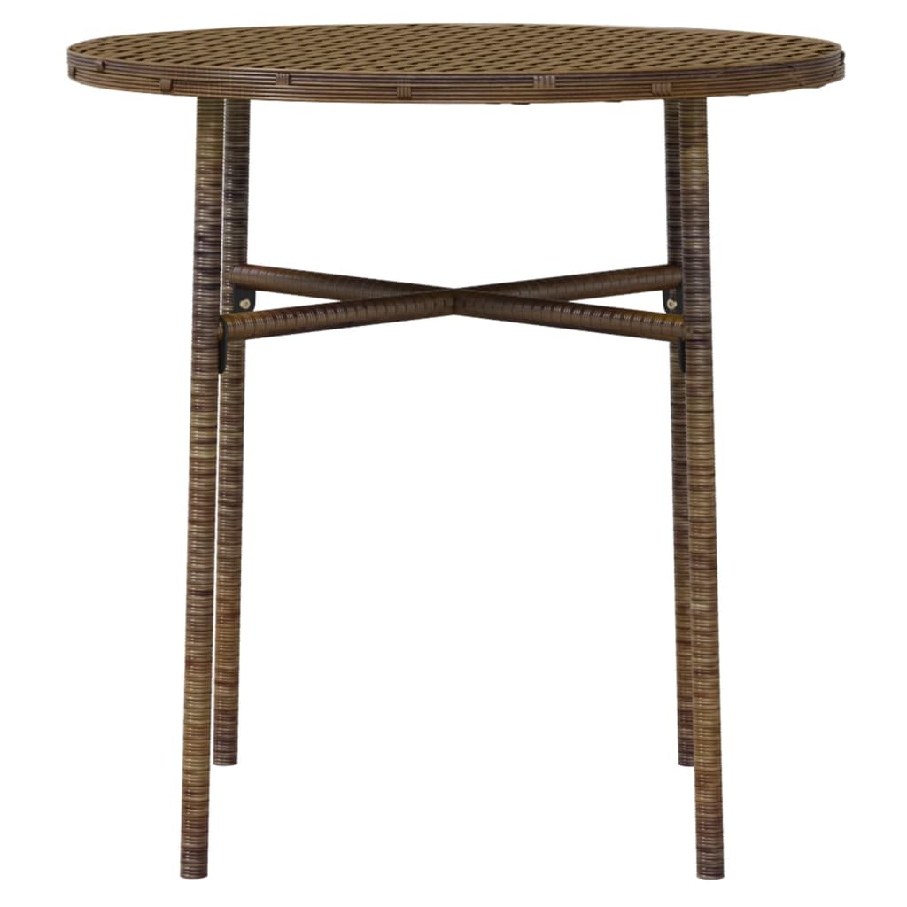 vidaXL Σετ Τραπεζαρίας Κήπου 3 Τεμαχίων Καφέ από Συνθετικό Ρατάν