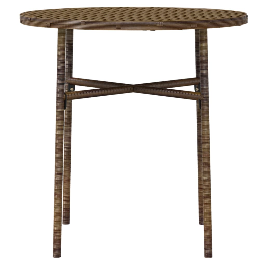 vidaXL Σετ Τραπεζαρίας Κήπου 3 Τεμαχίων Καφέ Από Συνθετικό Ρατάν