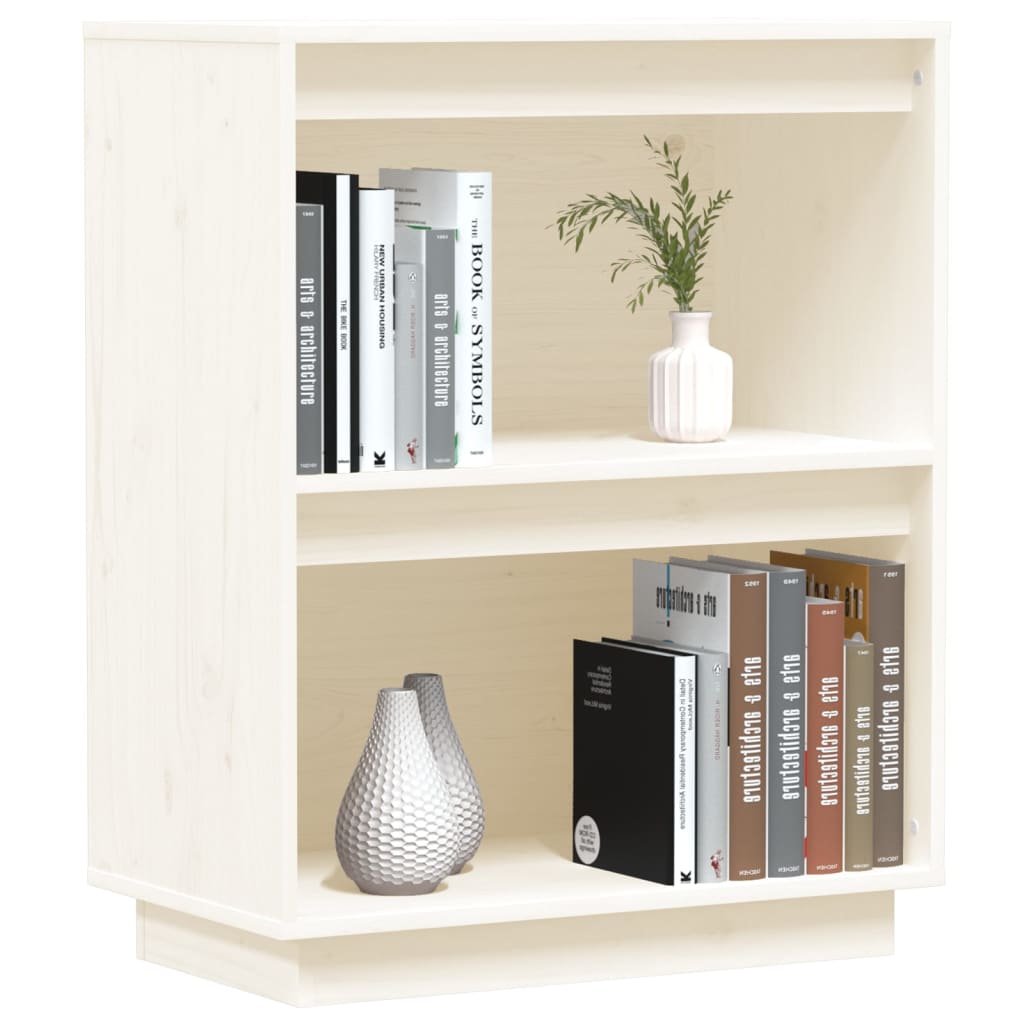 vidaXL Ντουλάπι Κονσόλα Λευκό 60 x 34 x 75 εκ. από Μασίφ Ξύλο Πεύκου