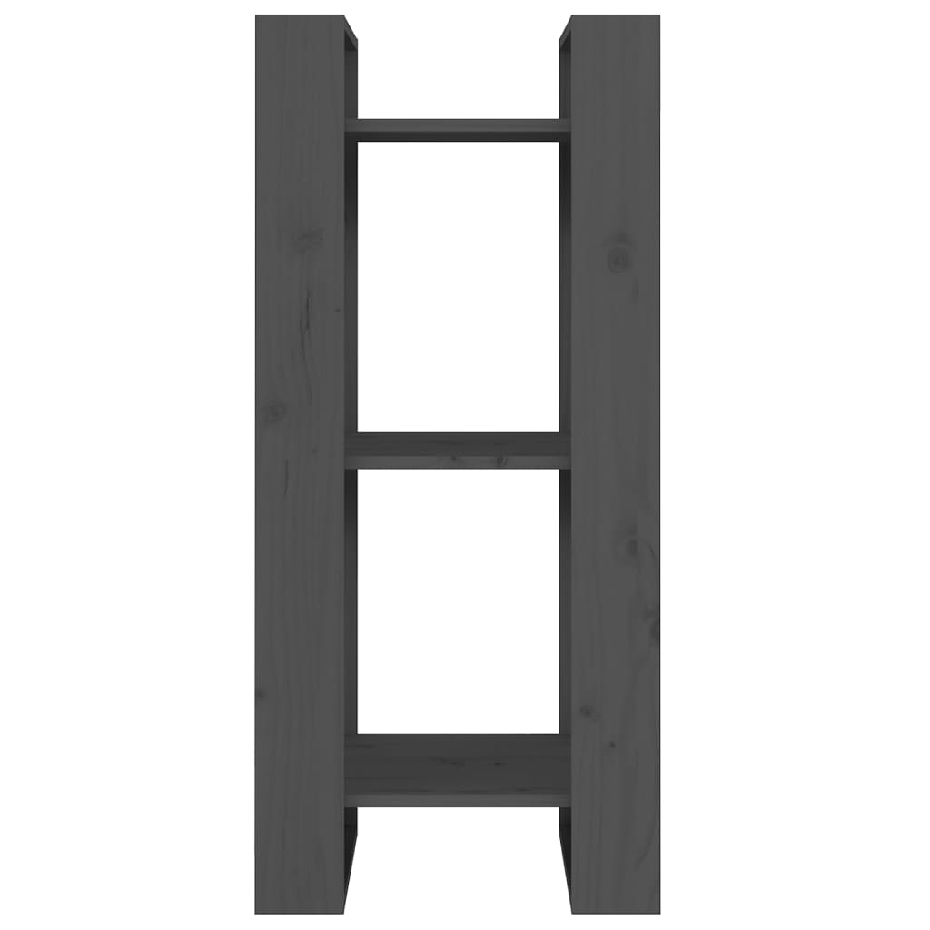 vidaXL Βιβλιοθήκη/Διαχωριστικό Χώρου Γκρι 41x35x91 εκ. Μασίφ Πεύκο