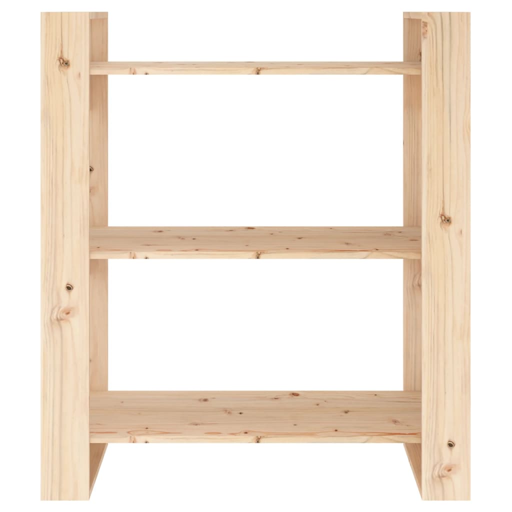 vidaXL Βιβλιοθήκη/Διαχωριστικό Χώρου 80x35x91 εκ. Μασίφ Ξύλο Πεύκου