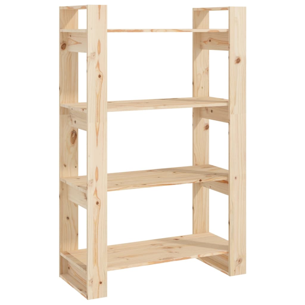 vidaXL Βιβλιοθήκη/Διαχωριστικό Χώρου 80x35x125 εκ. Μασίφ Ξύλο Πεύκου