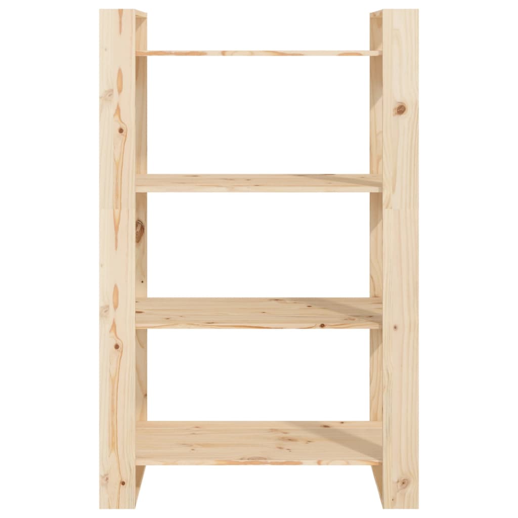 vidaXL Βιβλιοθήκη/Διαχωριστικό Χώρου 80x35x125 εκ. Μασίφ Ξύλο Πεύκου