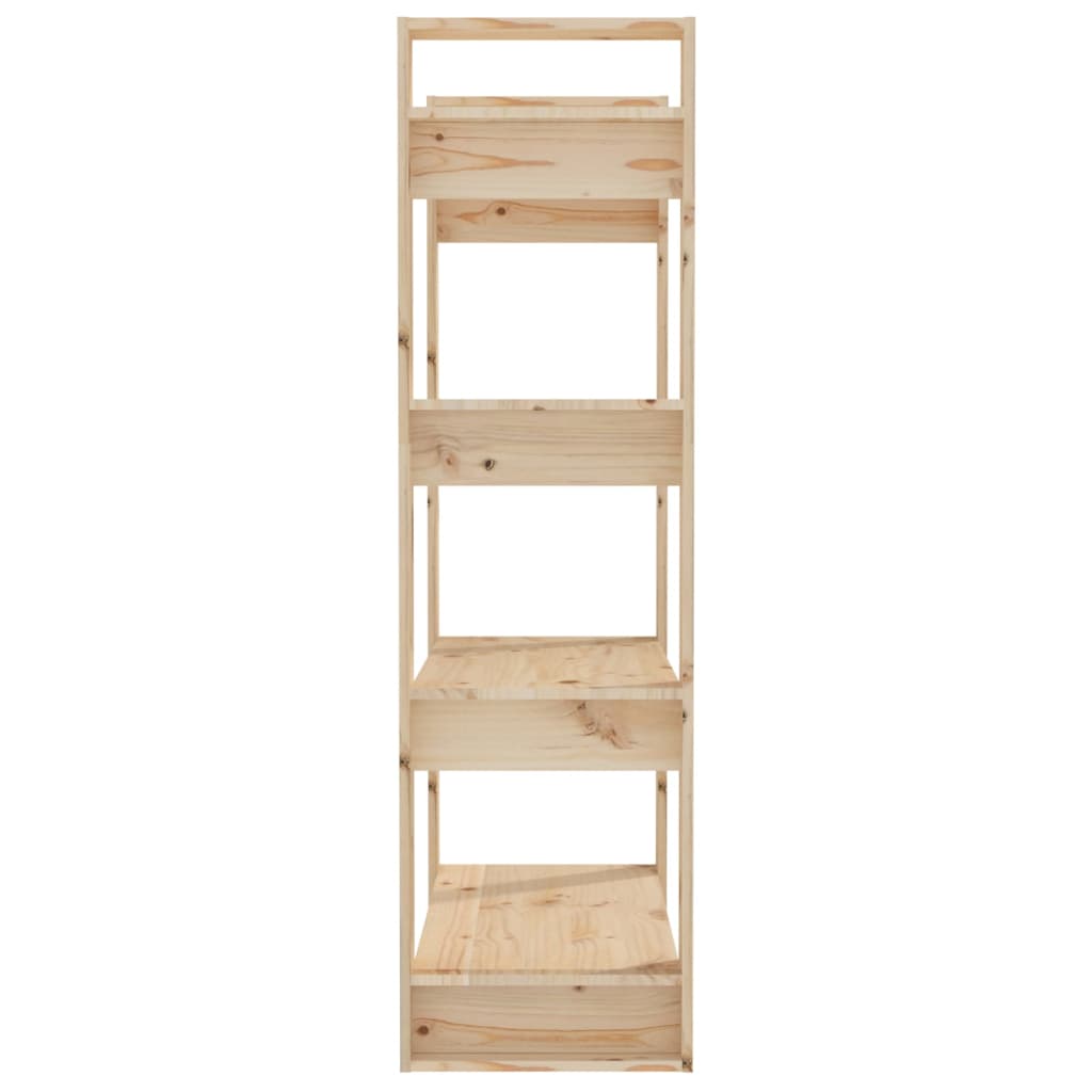 vidaXL Βιβλιοθήκη/Διαχωριστικό Χώρου 80x35x125 εκ. Μασίφ Ξύλο Πεύκου
