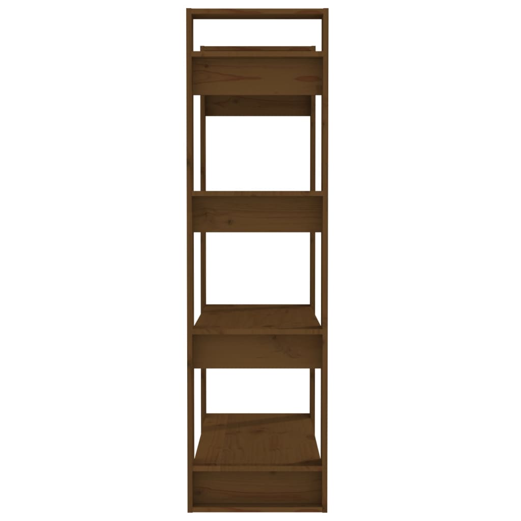 vidaXL Βιβλιοθήκη/Διαχωριστικό Χώρου Μελί 80x35x125 εκ. Μασίφ Ξύλο