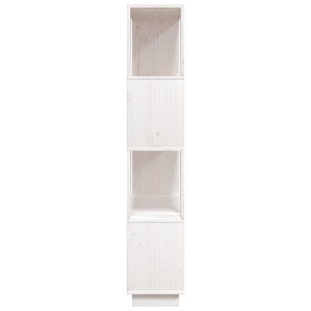 vidaXL Βιβλιοθήκη/Διαχωριστικό Χώρου Λευκό 80x25x132 εκ. Μασίφ Πεύκο