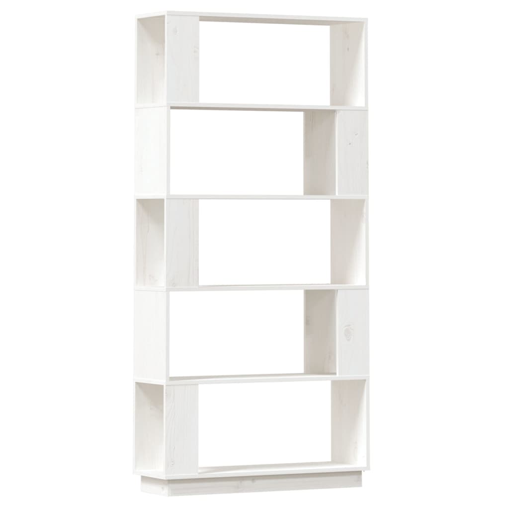 vidaXL Βιβλιοθήκη/Διαχωριστικό Χώρου Λευκό 80x25x163,5 εκ. Μασίφ Πεύκο