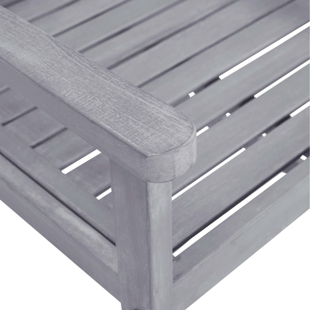 vidaXL Σετ Τραπεζαρίας Κήπου 9 Τεμαχίων Γκρι από Μασίφ Ξύλο Ακακίας