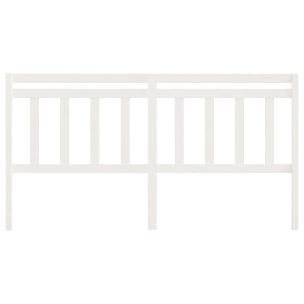vidaXL Κεφαλάρι Κρεβατιού Λευκό 186 x 4 x 100 εκ. Μασίφ Ξύλο Πεύκου