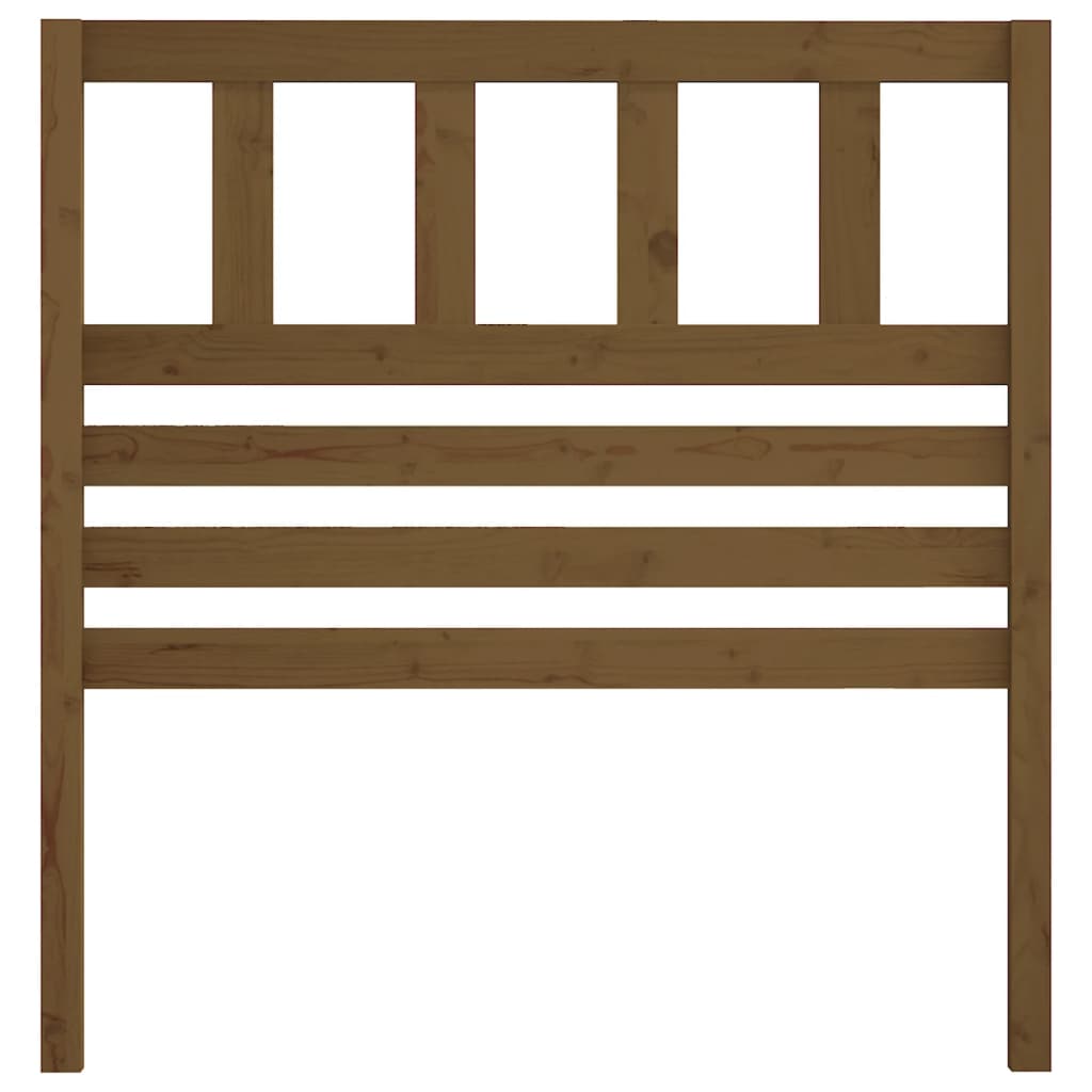 vidaXL Κεφαλάρι κρεβατιού Καφέ 81x4x100 εκ. από Μασίφ Ξύλο Πεύκου