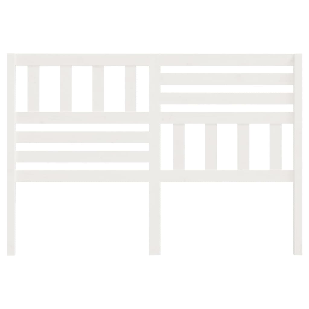 vidaXL Κεφαλάρι κρεβατιού Λευκό 166x4x100 εκ. από Μασίφ Ξύλο Πεύκου