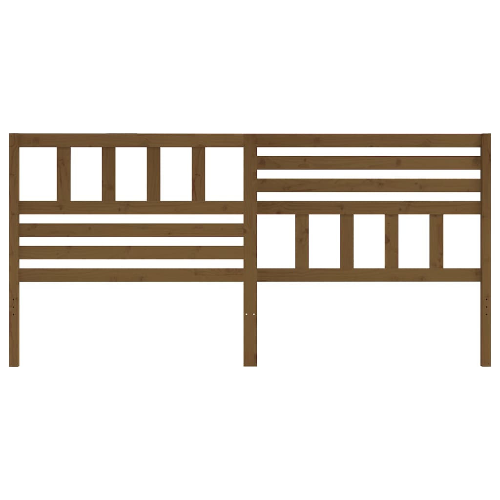 vidaXL Κεφαλάρι κρεβατιού Καφέ 186x4x100 εκ. από Μασίφ Ξύλο Πεύκου