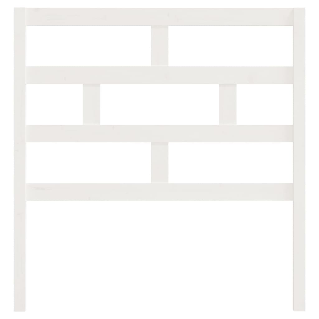 vidaXL Κεφαλάρι κρεβατιού Λευκό 96x4x100 εκ. από Μασίφ Ξύλο Πεύκου