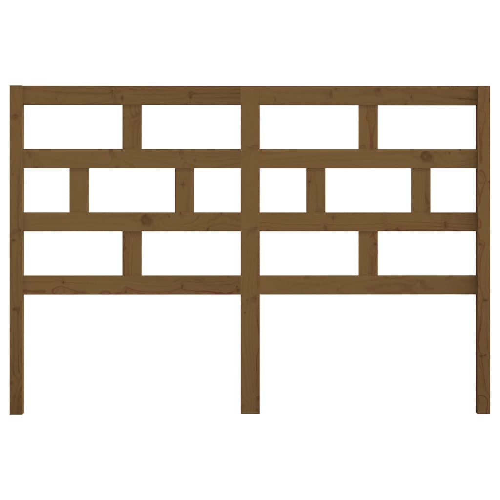 vidaXL Κεφαλάρι κρεβατιού Καφέ 146x4x100 εκ. από Μασίφ Ξύλο Πεύκου