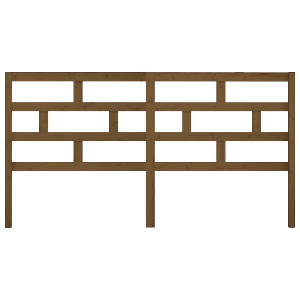 vidaXL Κεφαλάρι κρεβατιού Καφέ 186x4x100 εκ. από Μασίφ Ξύλο Πεύκου