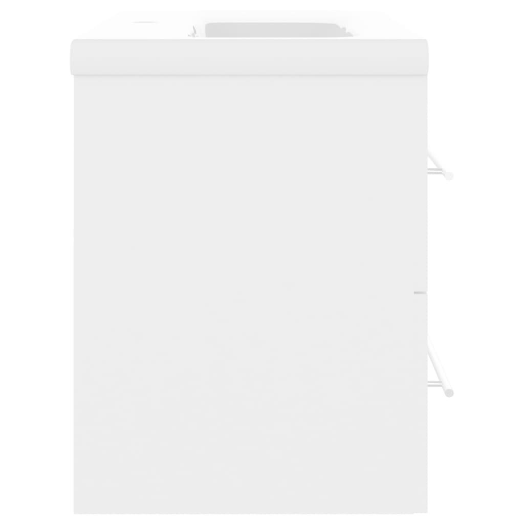 vidaXL Ντουλάπι Μπάνιου με Νιπτήρα Λευκό από Επεξεργασμένο Ξύλο