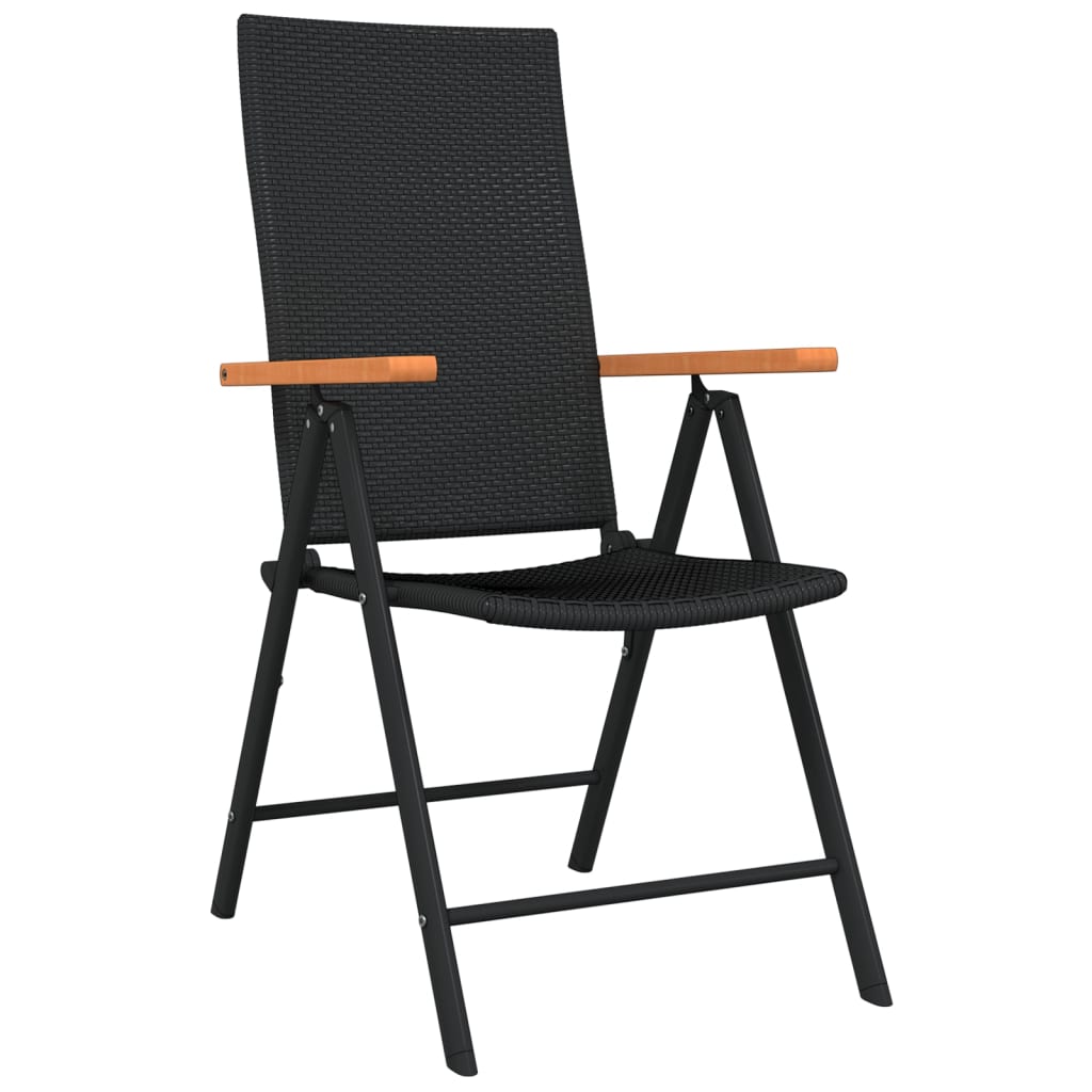 vidaXL Σετ Τραπεζαρίας Κήπου 3 Τεμαχίων Μαύρο