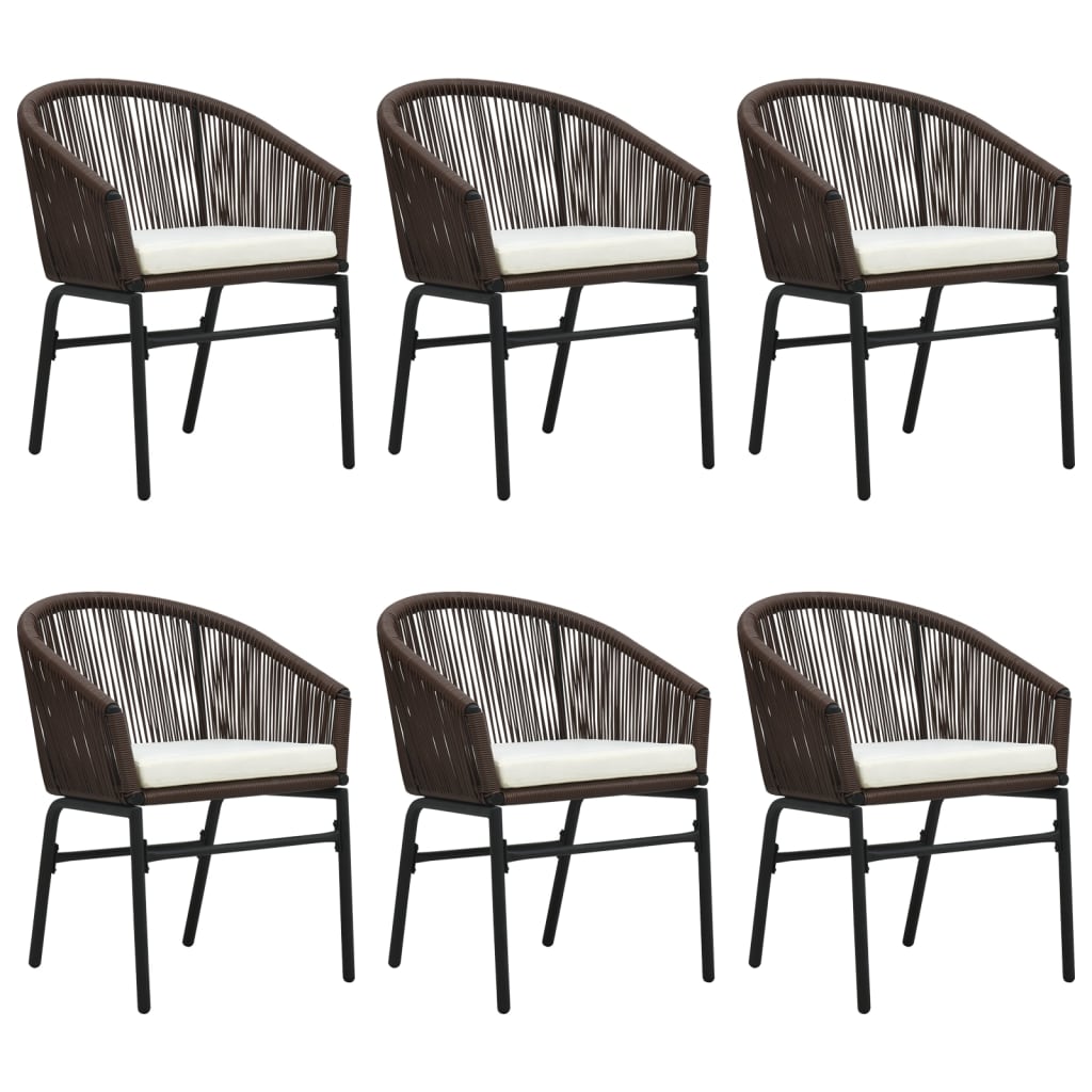 vidaXL Σετ Τραπεζαρίας Κήπου 7 Τεμαχίων Καφέ