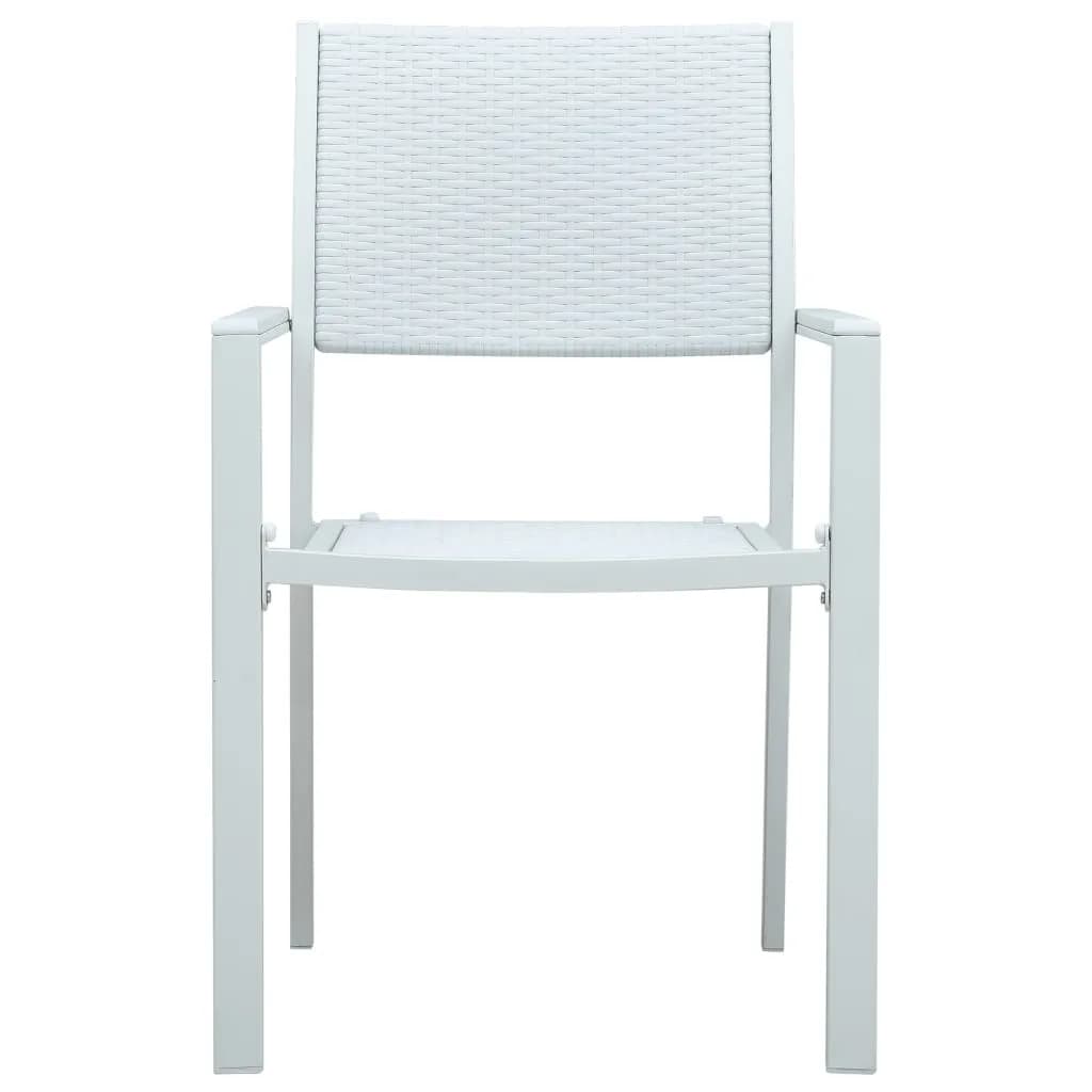 vidaXL Σετ Τραπεζαρίας Κήπου 5 Τεμαχίων Λευκό