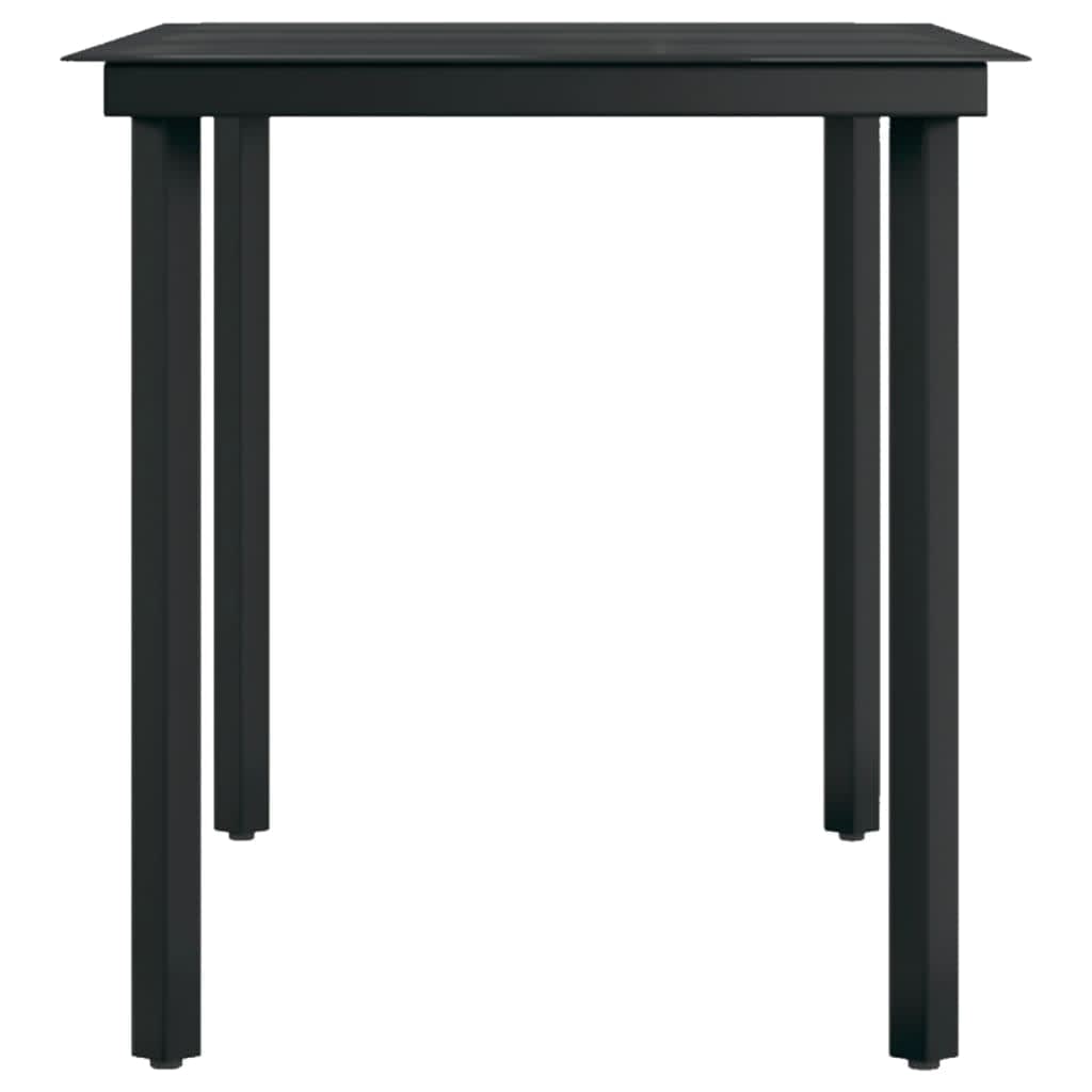 vidaXL Σετ Τραπεζαρίας Κήπου 7 Τεμαχίων Μαύρο