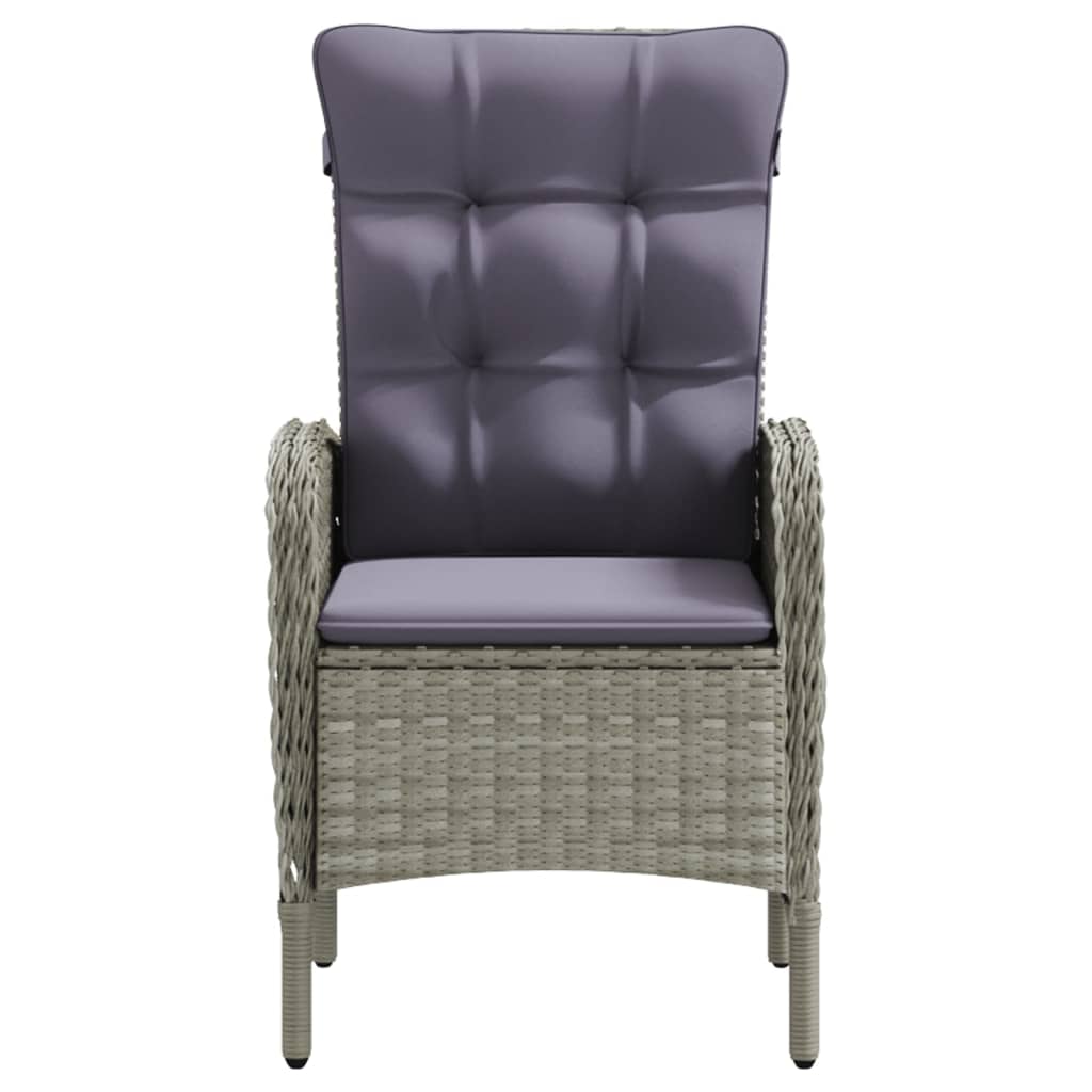 vidaXL Σετ Τραπεζαρίας Κήπου 5 Τεμαχίων Γκρι / Μαύρο με Μαξιλάρια