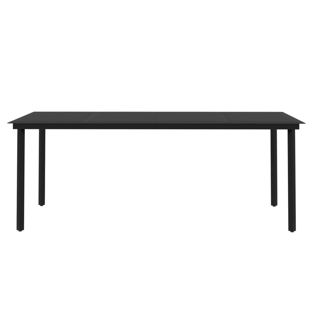 vidaXL Σετ Τραπεζαρίας Κήπου 9 τεμ Μαύρο με Μαξιλάρια