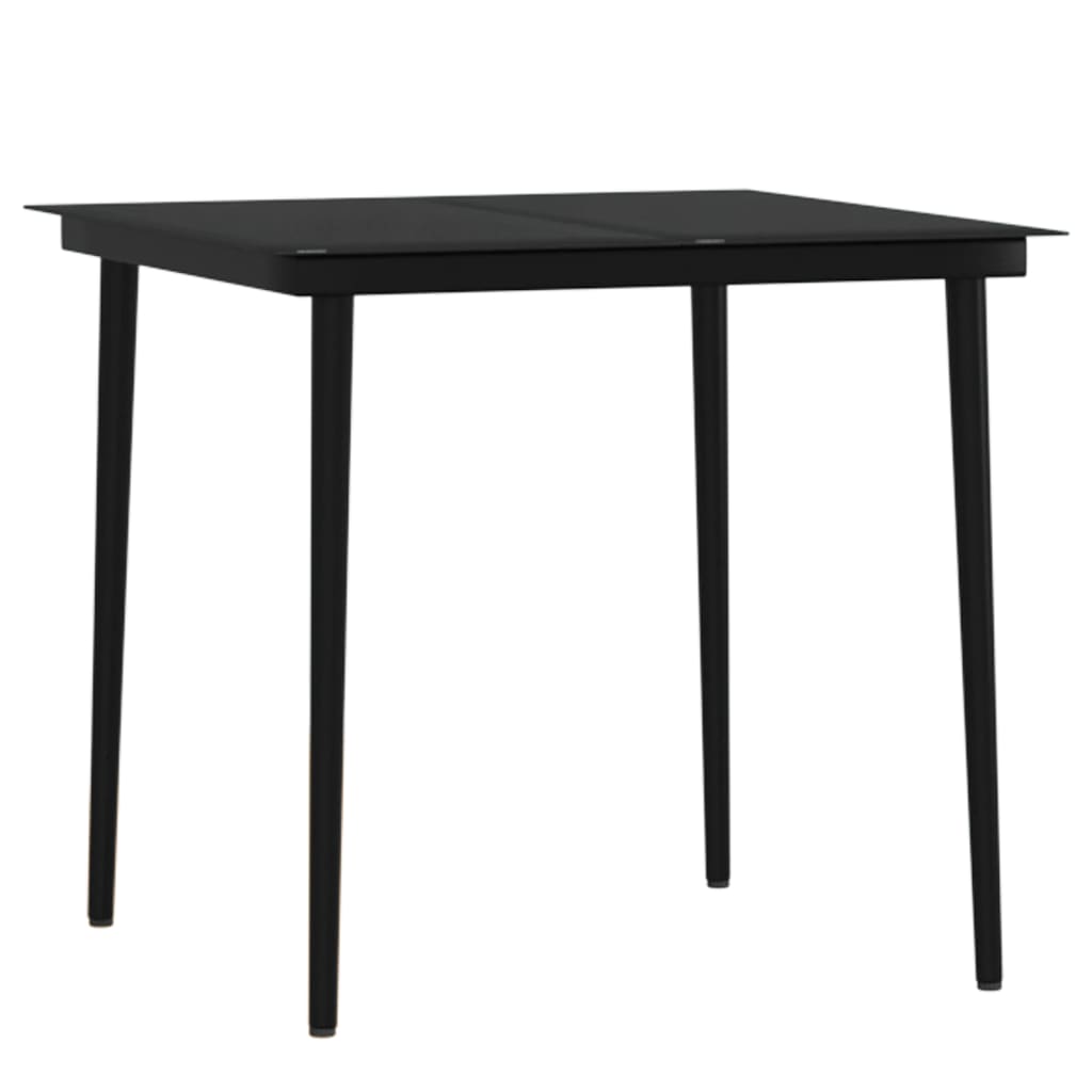 vidaXL Σετ Τραπεζαρίας Κήπου 3 Τεμαχίων Μαύρο με Μαξιλάρια