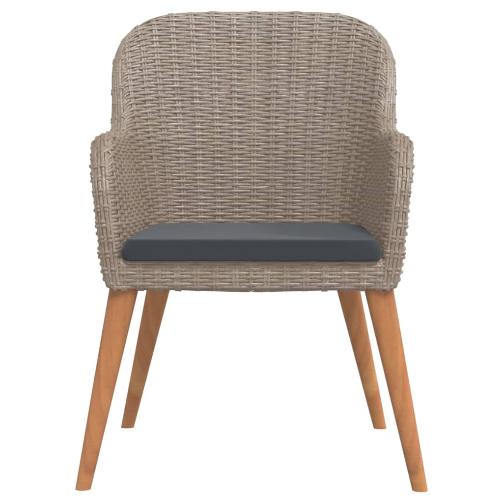 vidaXL Σετ Τραπεζαρίας Κήπου 5 Τεμαχίων Καφέ με Μαξιλάρια