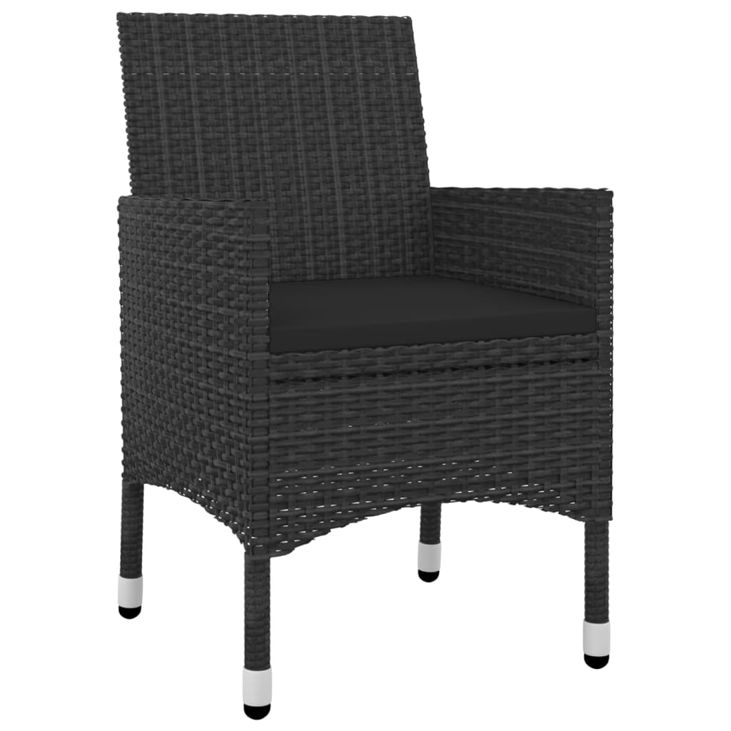 vidaXL Σετ Τραπεζαρίας Κήπου 9 τεμ. Συνθ. Ρατάν/Γυαλί με Μαξιλάρια