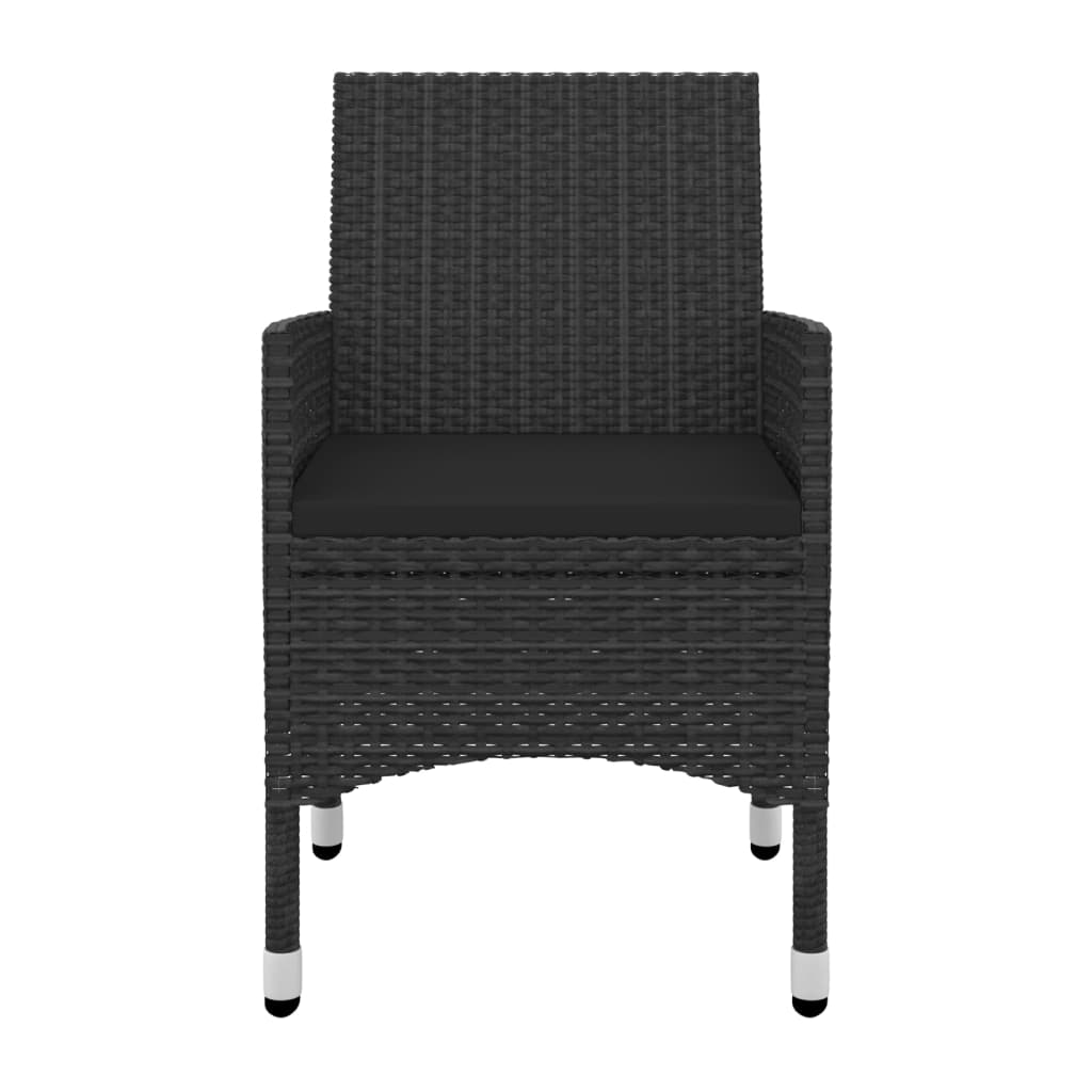 vidaXL Σετ Τραπεζαρίας Κήπου 9 τεμ. Συνθ. Ρατάν/Γυαλί με Μαξιλάρια