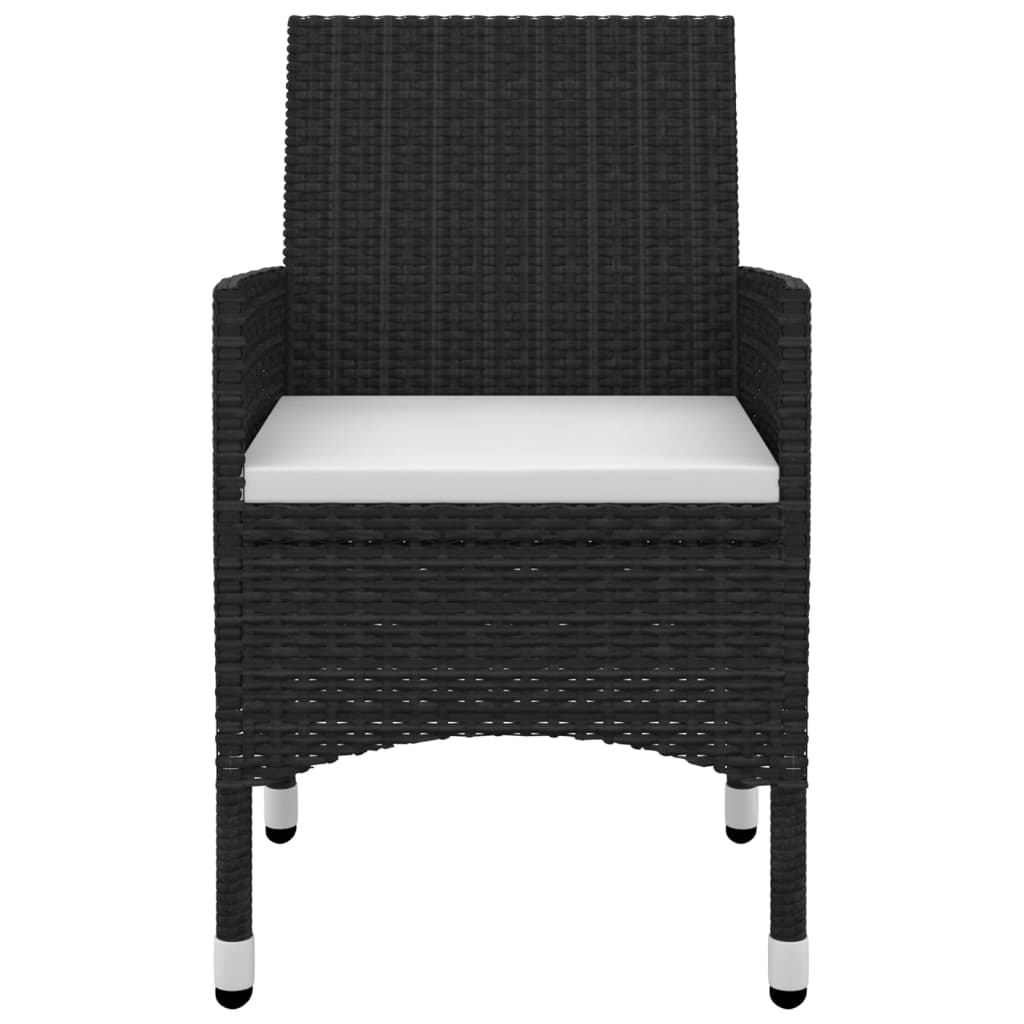 vvidaXL Σετ Τραπεζαρίας Κήπου 9 τεμ. Συνθ. Ρατάν/Γυαλί με Μαξιλάρια