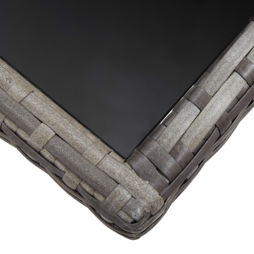 vidaXL Τραπέζι Κήπου Γκρι 140 x 80 x 74 εκ. από Συνθετικό Ρατάν