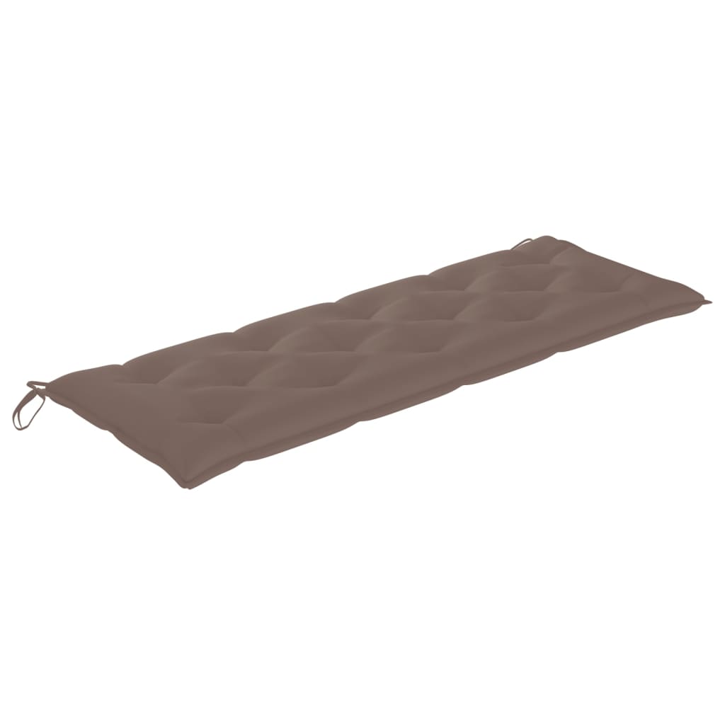 vidaXL Παγκάκι Batavia 150 εκ. από Μασίφ Ξύλο Teak με Taupe Μαξιλάρι